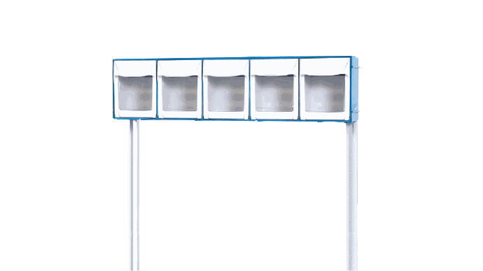 Large Tilt Bin Organizer for Medical Storage Trolleys