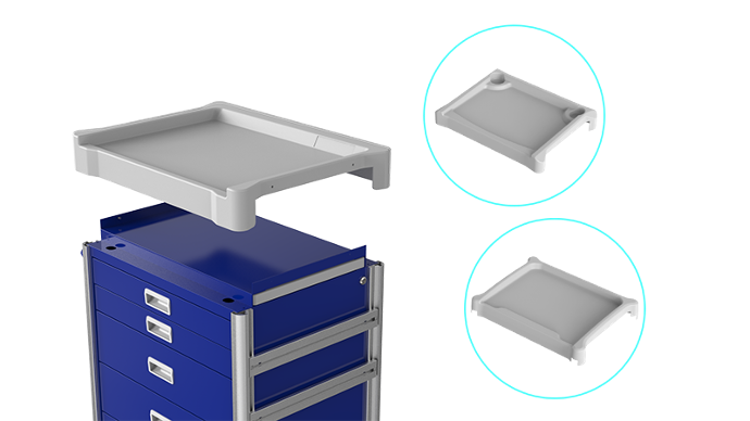 Removable ABS Worktop Designed for Anesthesia Crash Cart Trolley